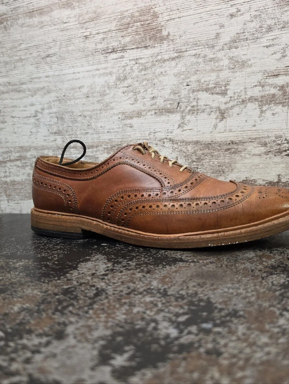 Mens Allen Edmonds Mctavish Wingtip Oxford Shoes Sz 11 B Used 26913 4035